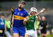 25 May 2019; Ronan Crowley of Lancashire in action against Dillion Bannonof Fermanagh during the Lory Meagher Cup Round 2 match between Fermanagh and Lancashire at Brewster Park in Fermanagh. Photo by Oliver McVeigh/Sportsfile