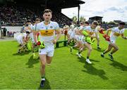 12 May 2019; Eoin Carroll of Offaly runs out prior to the Meath and Offaly - Leinster GAA Football Senior Championship Round 1 match at Páirc Tailteann, Navan in Meath. Photo by Brendan Moran/Sportsfile