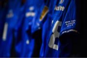 25 May 2019; Leinster jerseys hang in the dressing room prior to the Guinness PRO14 Final match between Leinster and Glasgow Warriors at Celtic Park in Glasgow, Scotland. Photo by Ramsey Cardy/Sportsfile