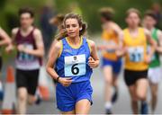 25 May 2019; Aimee Gallagher from Lakeside, Co. Wicklow, competing in the Girls Marathon 7km Under 16 and over 14 event during Day 1 of the Aldi Community Games May Festival, which saw over 3,500 children take part in a fun-filled weekend at the University of Limerick. Photo by Harry Murphy/Sportsfile
