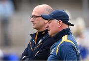 25 May 2019; Antrim Manager Lenny Harbinson, right, and assistant manager Brendan Trainor before the Ulster GAA Football Senior Championship Quarter-Final match between Antrim and Tyrone at the Athletic Grounds in Armagh. Photo by Oliver McVeigh/Sportsfile