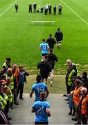 25 May 2019; Stephen Cluxton of Dublin leads his side out to the pitch ahead of the Leinster GAA Football Senior Championship Quarter-Final match between Louth and Dublin at O’Moore Park in Portlaoise, Laois. Photo by Eóin Noonan/Sportsfile