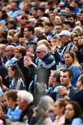 25 May 2019; Dublin supporters, on the town end terraces, applaud the career of the late Anton O'Toole before the Leinster GAA Football Senior Championship Quarter-Final match between Louth and Dublin at O’Moore Park in Portlaoise, Laois. Photo by Ray McManus/Sportsfile