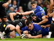 25 May 2019; Cian Healy of Leinster scores his side's second try during the Guinness PRO14 Final match between Leinster and Glasgow Warriors at Celtic Park in Glasgow, Scotland. Photo by Brendan Moran/Sportsfile