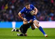 25 May 2019; Garry Ringrose of Leinster is tackled by Pete Horne of Glasgow Warriors during the Guinness PRO14 Final match between Leinster and Glasgow Warriors at Celtic Park in Glasgow, Scotland. Photo by Ramsey Cardy/Sportsfile