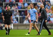 25 May 2019; Paul Mannion of Dublin makes his way off the pitch after being shown a red card by referee Jerome Henry during the Leinster GAA Football Senior Championship Quarter-Final match between Louth and Dublin at O’Moore Park in Portlaoise, Laois. Photo by Eóin Noonan/Sportsfile