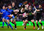 25 May 2019; Stuart Hogg of Glasgow Warriors is tackled by Rob Kearney of Leinster, resulting in a yellow card, during the Guinness PRO14 Final match between Leinster and Glasgow Warriors at Celtic Park in Glasgow, Scotland. Photo by Ramsey Cardy/Sportsfile