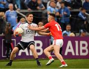 25 May 2019; Stephen Cluxton of Dublin in action against Andy McDonnell of Louth during the Leinster GAA Football Senior Championship Quarter-Final match between Louth and Dublin at O’Moore Park in Portlaoise, Laois. Photo by Eóin Noonan/Sportsfile