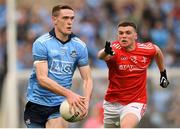 25 May 2019; Brian Fenton of Dublin in action against Conal McKeever of Louth during the Leinster GAA Football Senior Championship Quarter-Final match between Louth and Dublin at O’Moore Park in Portlaoise, Laois. Photo by Eóin Noonan/Sportsfile