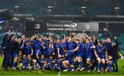 25 May 2019; The Leinster team celebrate with the cup after the Guinness PRO14 Final match between Leinster and Glasgow Warriors at Celtic Park in Glasgow, Scotland. Photo by Brendan Moran/Sportsfile