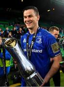 25 May 2019; Leinster captain Jonathan Sexton celebrates with the cup after the Guinness PRO14 Final match between Leinster and Glasgow Warriors at Celtic Park in Glasgow, Scotland. Photo by Brendan Moran/Sportsfile