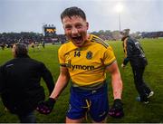 25 May 2019; Conor Cox of Roscommon celebrates following the Connacht GAA Football Senior Championship Semi-Final match between Mayo and Roscommon at Elverys MacHale Park in Castlebar, Mayo. Photo by Stephen McCarthy/Sportsfile