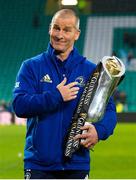 25 May 2019; Leinster coach Stuart Lancaster with the cup after the Guinness PRO14 Final match between Leinster and Glasgow Warriors at Celtic Park in Glasgow, Scotland. Photo by Ross Parker/Sportsfile