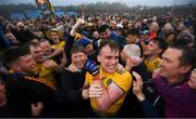 25 May 2019; Enda Smith of Roscommon celebrates with supporters following the Connacht GAA Football Senior Championship Semi-Final match between Mayo and Roscommon at Elverys MacHale Park in Castlebar, Mayo. Photo by Stephen McCarthy/Sportsfile