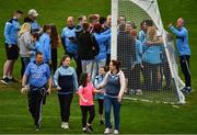 25 May 2019; The Dublin captain Stephen Cluxton poses for photographs with supporters after the Leinster GAA Football Senior Championship Quarter-Final match between Louth and Dublin at O’Moore Park in Portlaoise, Laois. He stayed on the pitch for almost twenty five minutes to facilitate many supporters. Photo by Ray McManus/Sportsfile