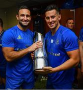 25 May 2019; Dave Kearney and Noel Reid of Leinster in the dressing room following the Guinness PRO14 Final match between Leinster and Glasgow Warriors at Celtic Park in Glasgow, Scotland. Photo by Ramsey Cardy/Sportsfile