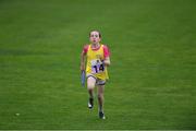 25 May 2019; Sophie Ellis from Letterkenny, Co Donegal, competing in the Girls U12 relay event during Day 1 of the Aldi Community Games May Festival, which saw over 3,500 children take part in a fun-filled weekend at University of Limerick. Photo by Piaras Ó Mídheach/Sportsfile