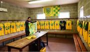 26 May 2019; A general view of  Barry McBride preparing the Donegal changing room before the Ulster GAA Football Senior Championship Quarter-Final match between Fermanagh and Donegal at Brewster Park in Enniskillen, Fermanagh. Photo by Oliver McVeigh/Sportsfile