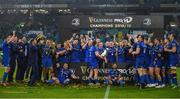 25 May 2019; The Leinster team celebrate with the trophy after the Guinness PRO14 Final match between Leinster and Glasgow Warriors at Celtic Park in Glasgow, Scotland. Photo by Brendan Moran/Sportsfile