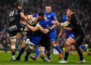 25 May 2019; Jack Conan of Leinster is tackled by Pete Horne and Tom Gordon of Glasgow Warriors during the Guinness PRO14 Final match between Leinster and Glasgow Warriors at Celtic Park in Glasgow, Scotland. Photo by Brendan Moran/Sportsfile