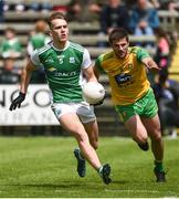 26 May 2019; Ulthem Kelm of Fermanagh in action against Daire O'Baoill of Donegal during the Ulster GAA Football Senior Championship Quarter-Final match between Fermanagh and Donegal at Brewster Park in Enniskillen, Fermanagh. Photo by Oliver McVeigh/Sportsfile