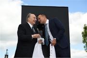 26 May 2019; Taoiseach Leo Varadkar with the Aga Khan during the official opening of the new stand and facilities at The Curragh Racecourse in Kildare. Photo by Barry Cregg/Sportsfile