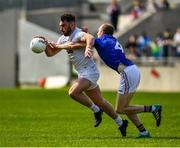26 May 2019; Fergal Conway of Kildare in action against Barry O'Farrell of Longford during the GAA Football Senior Championship Quarter-Final match between Longford and Kildare at Bord na Mona O’Connor Park in Tullamore, Offaly. Photo by Ray McManus/Sportsfile