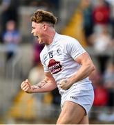 26 May 2019; Adam Tyrell of Kildare celebrates scoring a goal in the 35th minute of the GAA Football Senior Championship Quarter-Final match between Longford and Kildare at Bord na Mona O’Connor Park in Tullamore, Offaly. Photo by Ray McManus/Sportsfile