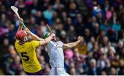 26 May 2019; Niall Burke of Galway in action against Paudie Foley of Wexford during the Leinster GAA Hurling Senior Championship Round 3A match between Galway and Wexford at Pearse Stadium in Galway. Photo by Stephen McCarthy/Sportsfile