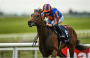 26 May 2019; Hermosa, with Ryan Moore up, on their way to winning the Tattersalls Irish 1,000 Guineas (Group 1) at The Curragh Racecourse in Kildare. Photo by Barry Cregg/Sportsfile