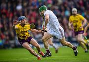 26 May 2019; David Burke of Galway in action against Kevin Foley of Wexford during the Leinster GAA Hurling Senior Championship Round 3A match between Galway and Wexford at Pearse Stadium in Galway. Photo by Stephen McCarthy/Sportsfile