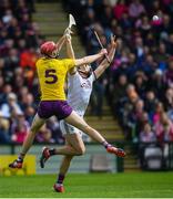 26 May 2019; Niall Burke of Galway in action against Paudie Foley of Wexford during the Leinster GAA Hurling Senior Championship Round 3A match between Galway and Wexford at Pearse Stadium in Galway. Photo by Stephen McCarthy/Sportsfile