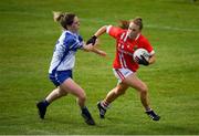 26 May 2019; Aishling Hutchings of Cork in action against Eimear Fennell of Waterford during the TG4 Munster Ladies Senior Football Championship Round 2 match between Cork and Waterford at Cork Institute of Technology in Cork. Photo by Eóin Noonan/Sportsfile