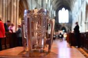 26 May 2019; The Liam MacCarthy Cup during an Ecumenical Service celebrating contribution to the GAA of all faiths at St Patrick's Cathedral in Dublin. Photo by Ramsey Cardy/Sportsfile