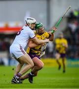 26 May 2019; Conor McDonald of Wexford in action against Daithí Burke of Galway during the Leinster GAA Hurling Senior Championship Round 3A match between Galway and Wexford at Pearse Stadium in Galway. Photo by Stephen McCarthy/Sportsfile