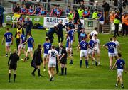 26 May 2019; Players and officials shake hands after the referee had called time, after extra time, in the GAA Football Senior Championship Quarter-Final match between Longford and Kildare at Bord na Mona O’Connor Park in Tullamore, Offaly. Photo by Ray McManus/Sportsfile