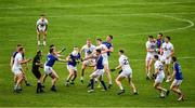 26 May 2019; Referee Niall Cullen, nine Kildare players and seven Longford players watch as the ball bounces between them, in the second half of extra time, during the GAA Football Senior Championship Quarter-Final match between Longford and Kildare at Bord na Mona O’Connor Park in Tullamore, Offaly. Photo by Ray McManus/Sportsfile