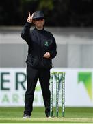5 May 2019; Umpire Paul Reynolds during the T20 International between Ireland and West Indies at the YMCA Cricket Ground, Ballsbridge, Dublin.  Photo by Brendan Moran/Sportsfile