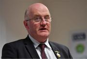 27 May 2019; Uachtarán Chumann Lúthchleas Gael John Horan speaking at the John West Féile na Peil Regional Launch at Connacht Centre of Excellence, Co. Mayo. Photo by Piaras Ó Mídheach/Sportsfile