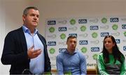 27 May 2019; Peter Rooney of John West speaking at the John West Féile na Peil Regional Launch at Connacht Centre of Excellence, Co. Mayo. Photo by Piaras Ó Mídheach/Sportsfile