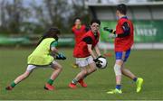 27 May 2019; James Kilroy of Ballaghaderreen?, Co Mayo, centre, during a football blitz at the John West Féile na Peil Regional Launch at Connacht Centre of Excellence, Co. Mayo. Photo by Piaras Ó Mídheach/Sportsfile