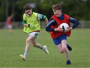 27 May 2019; Adam Killeen, from Hollymount-Carramore?, Co Mayo, right, during a football blitz at the John West Féile na Peil Regional Launch at Connacht Centre of Excellence, Co. Mayo. Photo by Piaras Ó Mídheach/Sportsfile