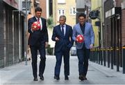 28 May 2019; Virgin Media pundits Niall Quinn, left, Graeme Souness, centre, and Keith Andrews pictured at Virgin Media Television’s launch to celebrate Finals Week with live coverage of the UEFA Europa League Final & the UEFA Champions League Final. Virgin Media Television is the home of European Football this week with live coverage of the UEFA Europa League Final on Wednesday 29th May from 6.30pm on both Virgin Media Two & Virgin Media Sport and the UEFA Champions League Final on Saturday 1st June from 6pm on Virgin Media One & Virgin Media Sport. Photo by Ramsey Cardy/Sportsfile