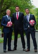 28 May 2019; Virgin Media pundits Graeme Souness, left, and Niall Quinn, centre, with presenter Tommy Martin pictured at Virgin Media Television’s launch to celebrate Finals Week with live coverage of the UEFA Europa League Final & the UEFA Champions League Final. Virgin Media Television is the home of European Football this week with live coverage of the UEFA Europa League Final on Wednesday 29th May from 6.30pm on both Virgin Media Two & Virgin Media Sport and the UEFA Champions League Final on Saturday 1st June from 6pm on Virgin Media One & Virgin Media Sport. Photo by Ramsey Cardy/Sportsfile