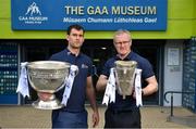 28 May 2019; Pictured at Drimnagh Castle in Dublin today, at the launch of this year’s Bord Gáis Energy GAA Legends Tour Series at Croke Park, were Clare’s Brian Lohan and Donegal’s Eamon McGee. Bord Gáis Energy customers have exclusive access to these once-in-a-life-time tours through the Bord Gáis Energy Rewards Club. For more booking and ticket information about the Bord Gáis Energy GAA Legends Tour Series this summer visit www.crokepark.ie/gaa-museum. Photo by David Fitzgerald/Sportsfile