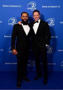 28 May 2019; On arrival at the Leinster Rugby Champions of 2009 Gala Dinner, proudly supported by Bank of Ireland, is Isa Nacewa and Gary Brown. The Gala Dinner was held in celebration of Leinster Rugby’s first ever Heineken Cup triumph in 2009 when they beat Leicester Tigers 16-19 in the Final in Murrayfield. The squad and coaches from 2009, were celebrated at a Gala Dinner at the RDS, proudly supported by Bank of Ireland and in association with Diageo, InterContinental Dublin and Off The Ball.com. Photo by Ramsey Cardy/Sportsfile
