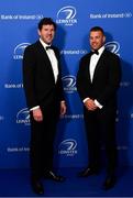 28 May 2019; On arrival at the Leinster Rugby Champions of 2009 Gala Dinner, proudly supported by Bank of Ireland, is Shane Horgan, left, and Sean O'Brien. The Gala Dinner was held in celebration of Leinster Rugby’s first ever Heineken Cup triumph in 2009 when they beat Leicester Tigers 16-19 in the Final in Murrayfield. The squad and coaches from 2009, were celebrated at a Gala Dinner at the RDS, proudly supported by Bank of Ireland and in association with Diageo, InterContinental Dublin and Off The Ball.com. Photo by Ramsey Cardy/Sportsfile