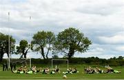 28 May 2019; Players warm up ahead of a Republic of Ireland U21's training session at Johnstown House Hotel in Enfield, Co Meath. Photo by Eóin Noonan/Sportsfile