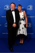 28 May 2019; Leinster team doctor Prof John Ryan and wife Susie during the Leinster Rugby Champions of 2009 Gala Dinner, proudly supported by Bank of Ireland. The Gala Dinner was held in celebration of Leinster Rugby’s first ever Heineken Cup triumph in 2009 when they beat Leicester Tigers 16-19 in the Final in Murrayfield. The squad and coaches from 2009, were celebrated at a Gala Dinner at the RDS, proudly supported by Bank of Ireland and in association with Diageo, InterContinental Dublin and Off The Ball.com. Photo by Ramsey Cardy/Sportsfile