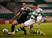 24 May 2019; Trevor Clarke of Shamrock Rovers and Conor McCarthy of Cork City during the SSE Airtricity League Premier Division match between Shamrock Rovers and Cork City at Tallaght Stadium in Dublin. Photo by Stephen McCarthy/Sportsfile